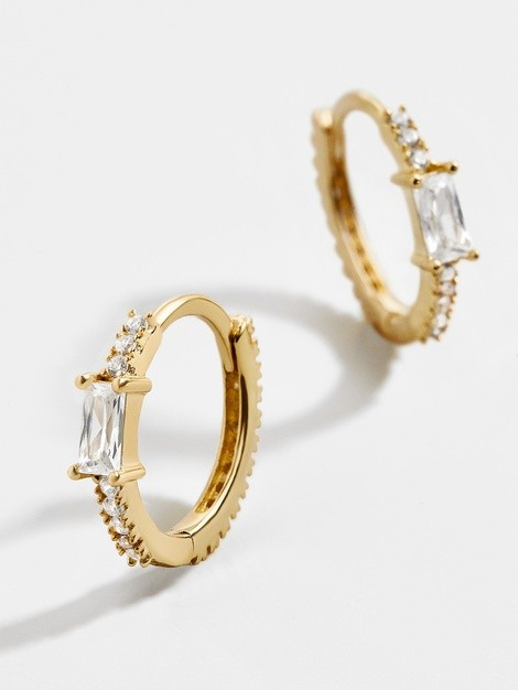 Pietra 18K Gold Vermeil Huggie Hoops | BaubleBar (US)