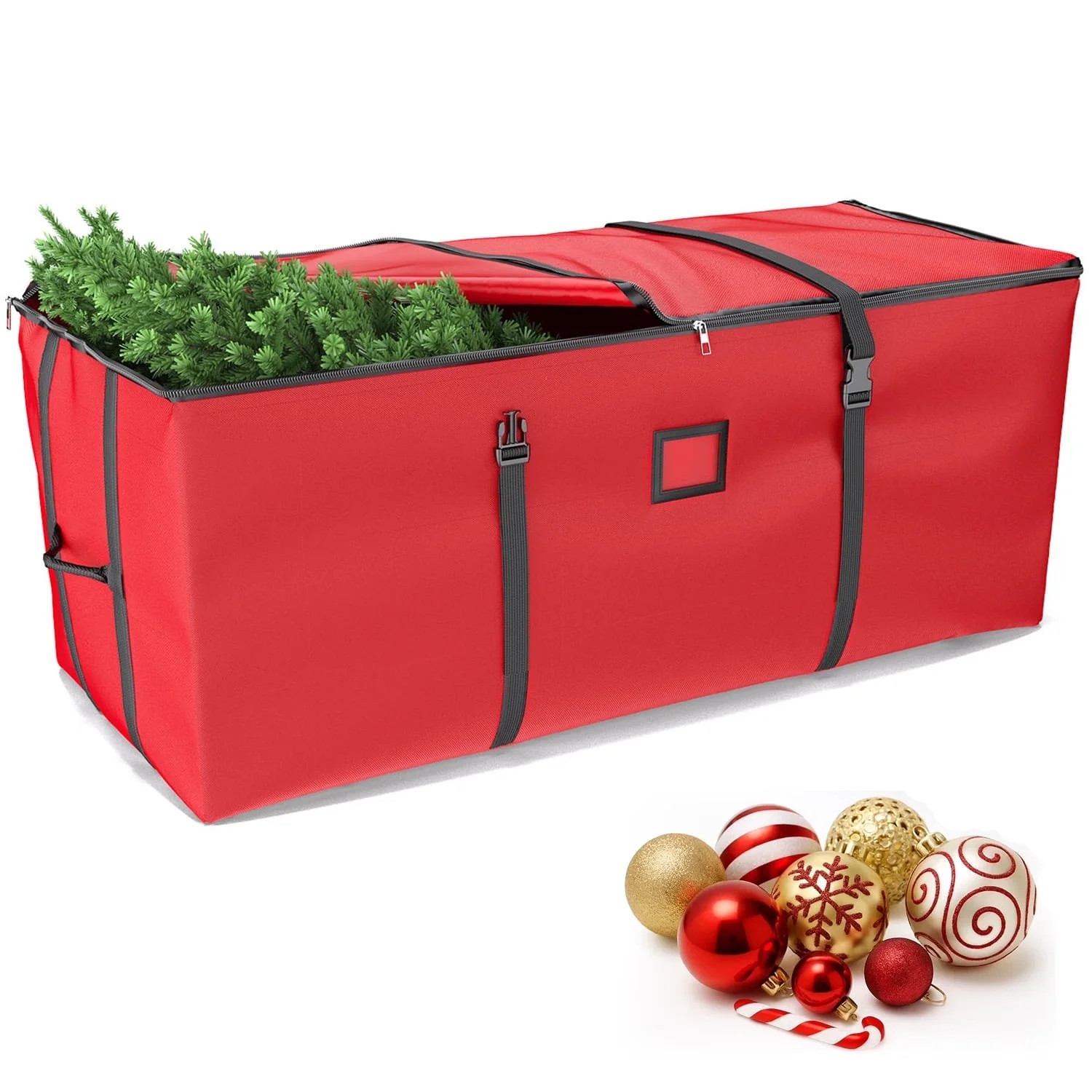 Christmas Tree Storage Bag, Fits Up to 7.5 ft Artificial Christmas Tree with Buckle Straps & Dual... | Walmart (US)