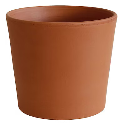 7.68-in x 7.17-in Terracotta Clay Planter with Drainage Holes | Lowe's