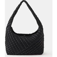 Accessorize Large Woven Shoulder Bag - Black | Very (UK)