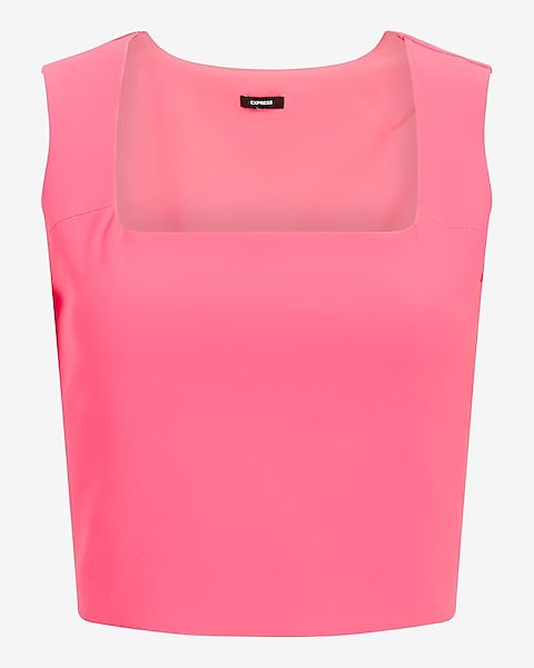 Square Neck Cropped Tank | Express