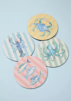 Crown & Ivy™ Sewing Down South x Crown & Ivy™ Kiawah Set of 4 Coasters | Belk