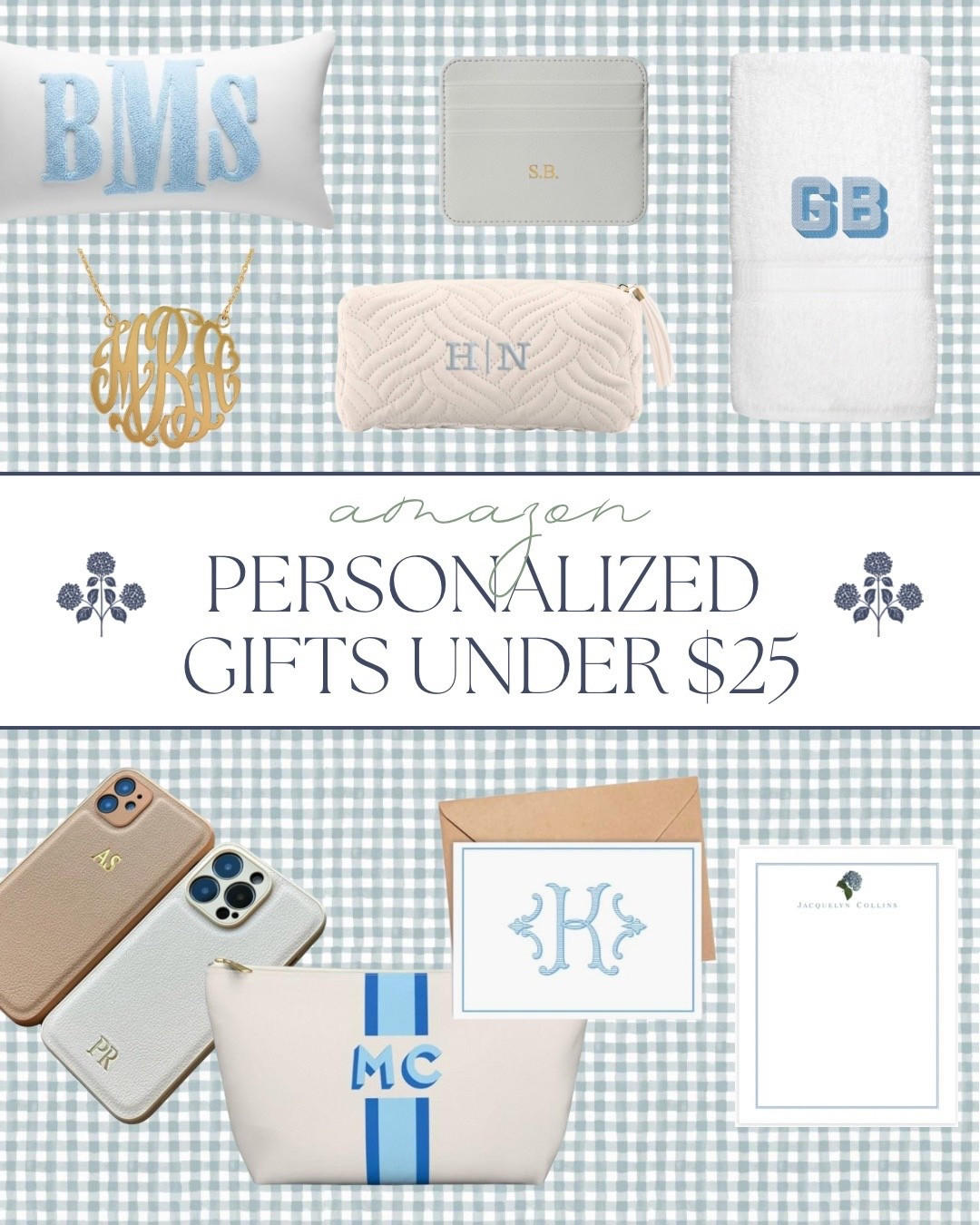 Personalized gifts under $25 from AMAZON!

Gifts for her, gifts under $25, Amazon gifts, monogram gifts, monogram necklace, monogram towels, monogram stationery, monogram pillow, Amazon gifts for her

#LTKGiftGuide #LTKFindsUnder50