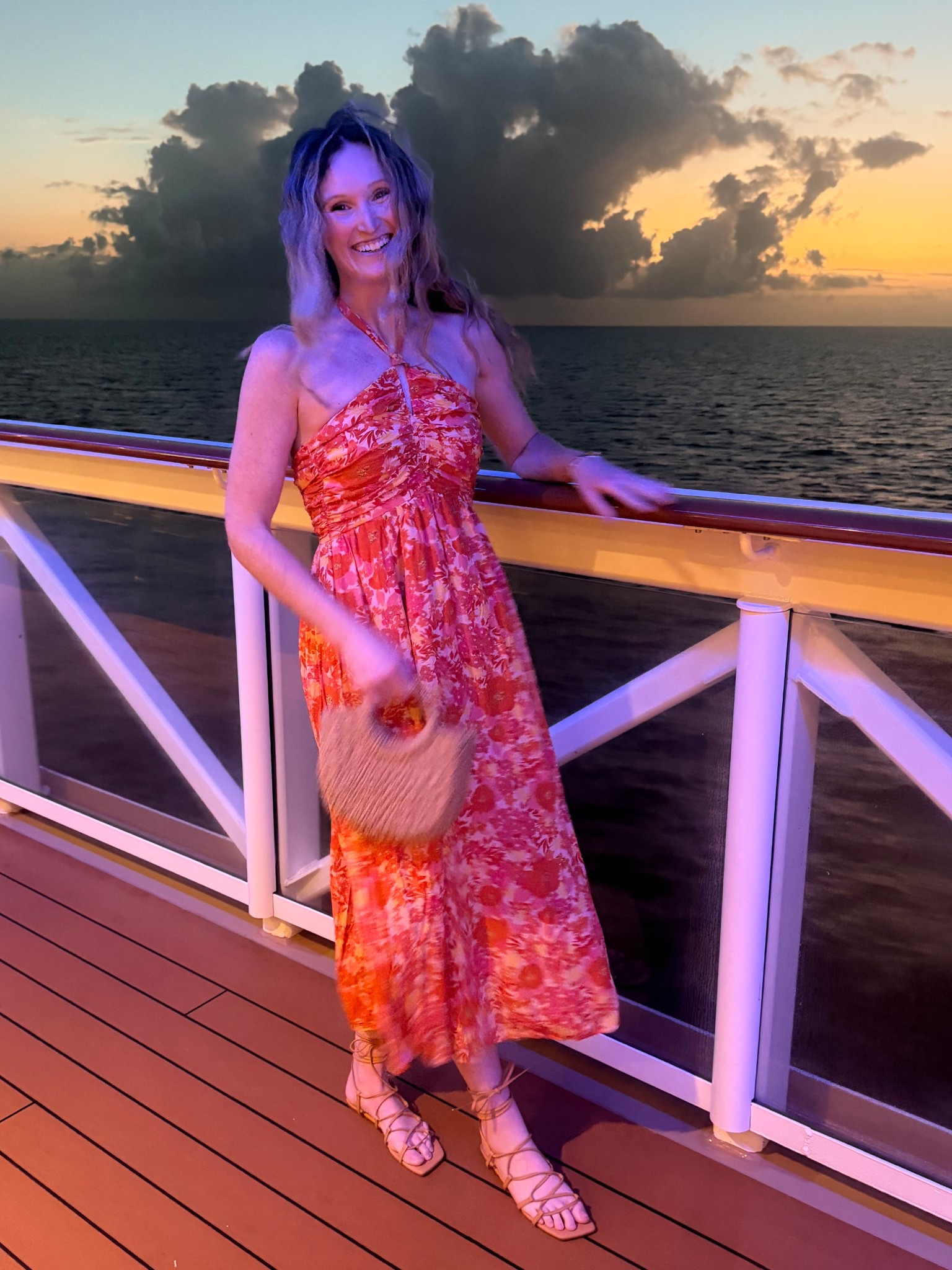Tropical beach vacation dress. Affordable cruise or spring break outfit. Tall girl friendly maxi dress. Comfortable lace up nude sandals. Straw bag 

#LTKspringtrends #LTKTravel #LTKTall