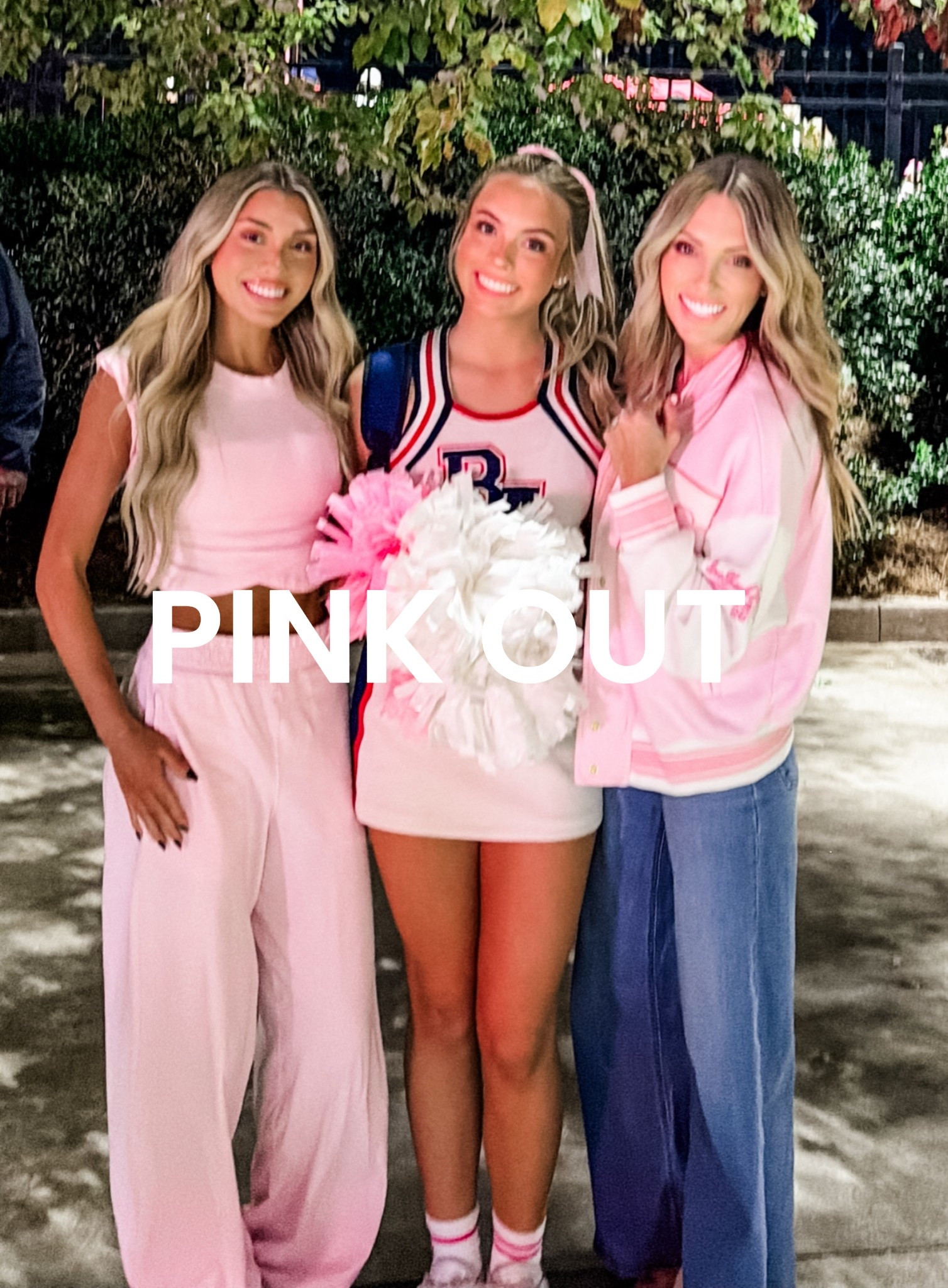 A little pink at the Friday night football game!
