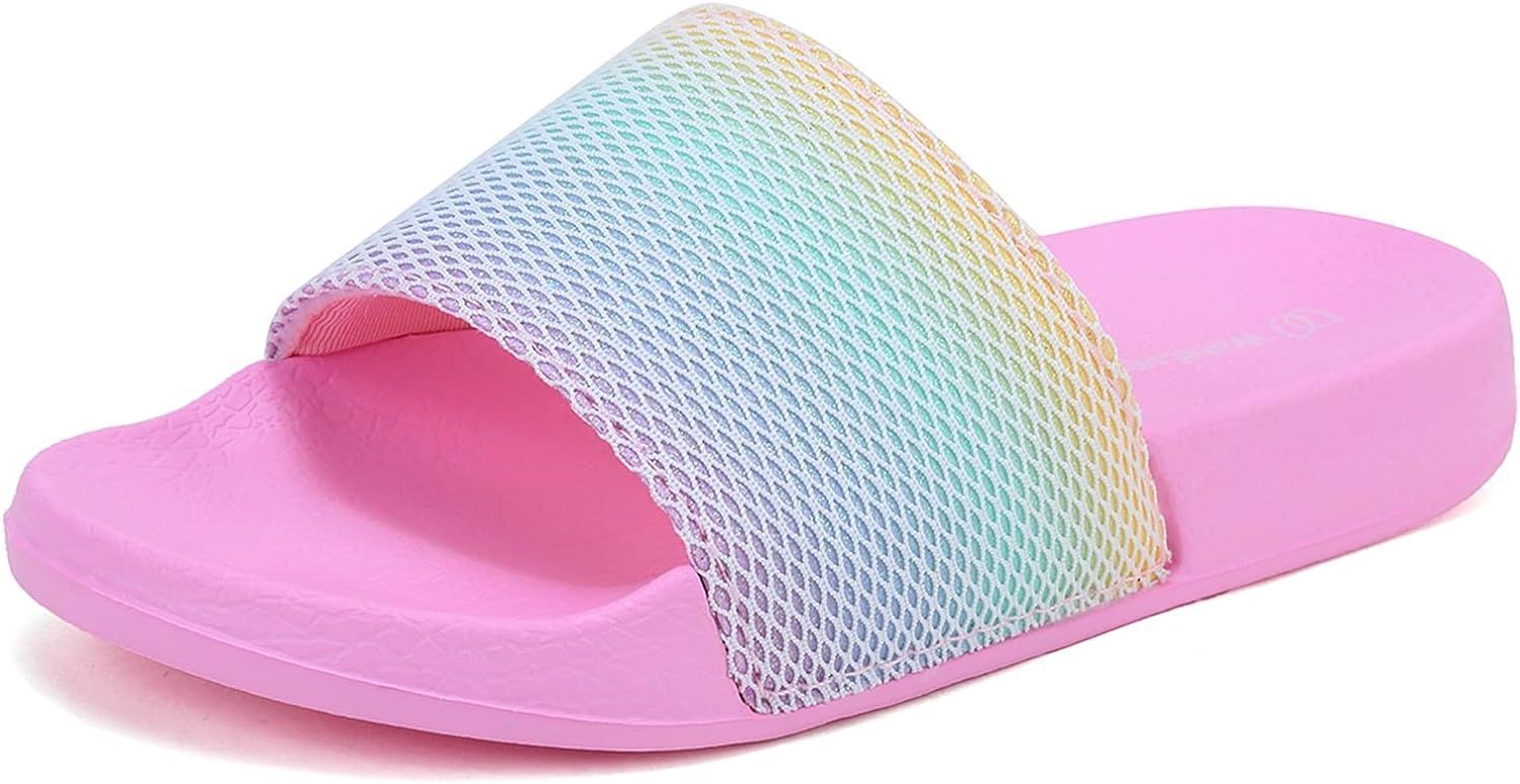 WateLves Girls & Boys Slide Sandals Kids Summer Slippers Slip On for Outdoor Beach Pool Shower (L... | Amazon (US)