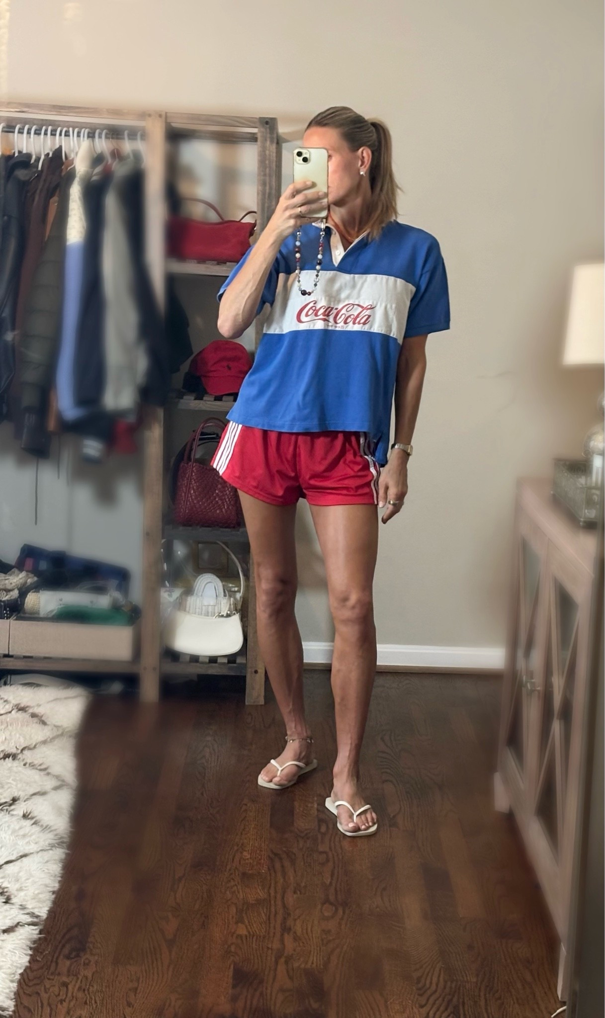 Track shorts can be worn so many different ways! I love pairing them back to a cute vintage polo like this one that I thrifted! Linked a whole bunch of options at different price points below!! Also linked some cute jersey ideas!

#LTKootd #LTKOver40