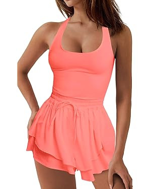 ReachMe Womens One Piece Jumpsuits Athletic Yoga Bodycon Romper Exercise Workout Onesie Active We... | Amazon (US)