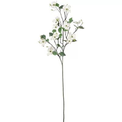 Dogwood Flower Stem (Set of 2) August Grove Size: 54" H x 20" W x 7" D, Flower Color: Cream | Wayfair North America