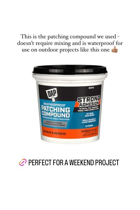 We tackled repairing our front door this weekend and used this waterproof compound to patch the cracks - it’s premixed so super easy to use!

#LTKHome #LTKFindsUnder50