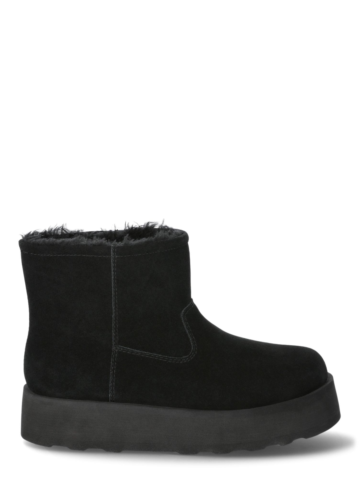 Time and Tru Women's Genuine Suede Platform Cozy Boots, Sizes 6-11 | Walmart (US)