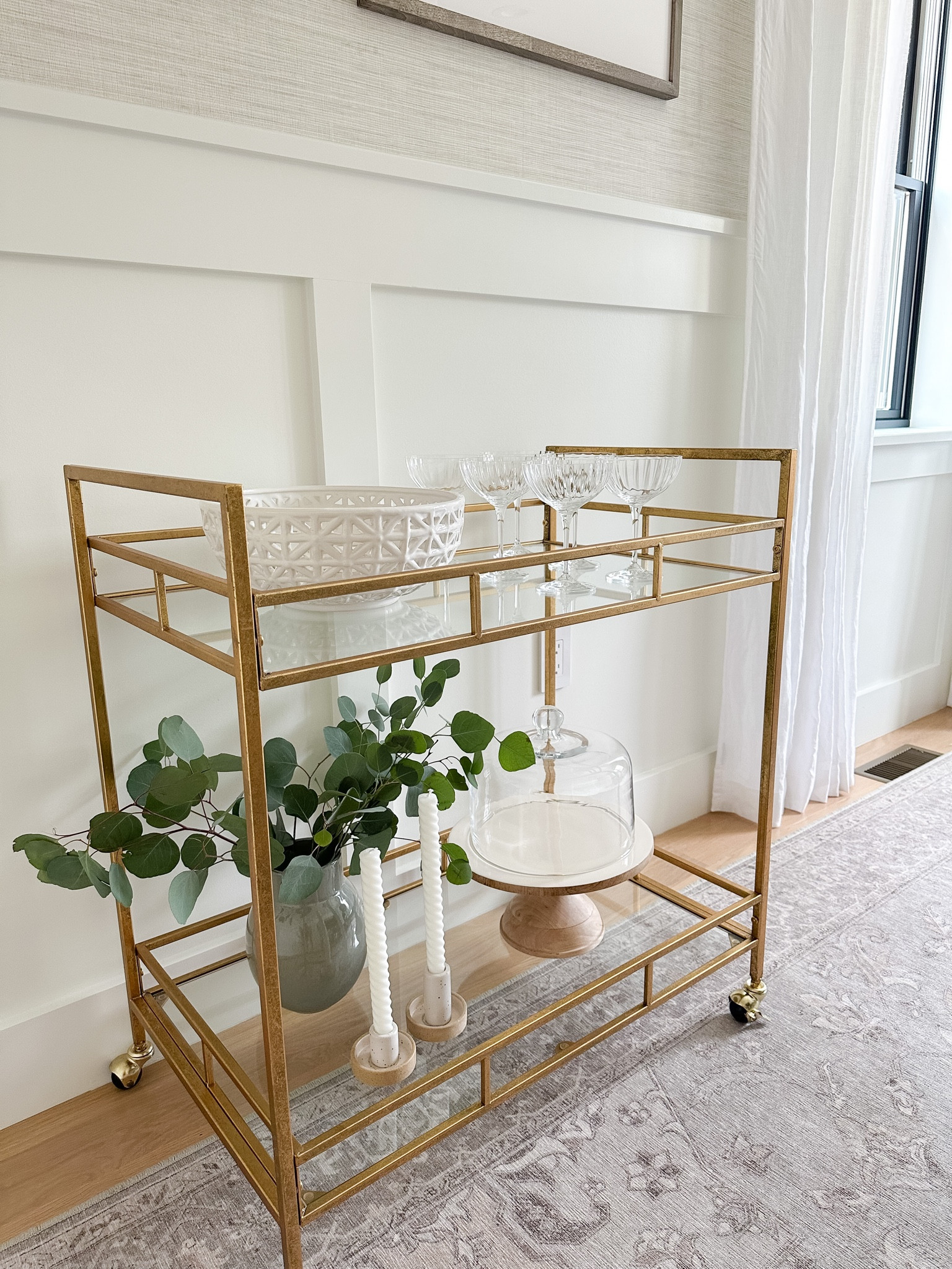 Bar cart styling, dining room, coupe glasses, Amazon, world market 

#LTKFind #LTKsalealert #LTKstyletip