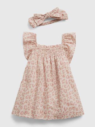 Baby Leopard Print Dress with Headband | Gap (US)