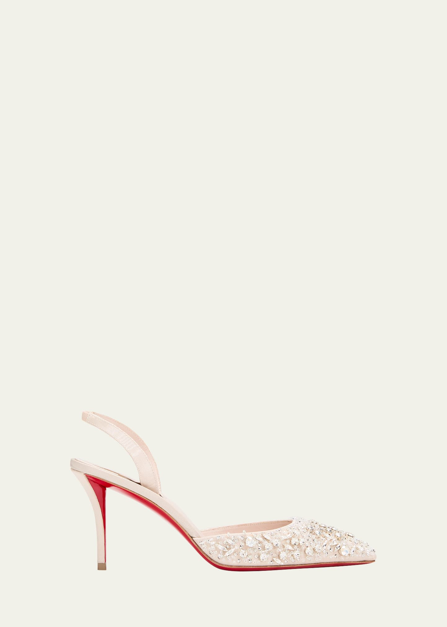 Christian Louboutin Queenissima Embellished Red Sole Slingback Pumps | Bergdorf Goodman