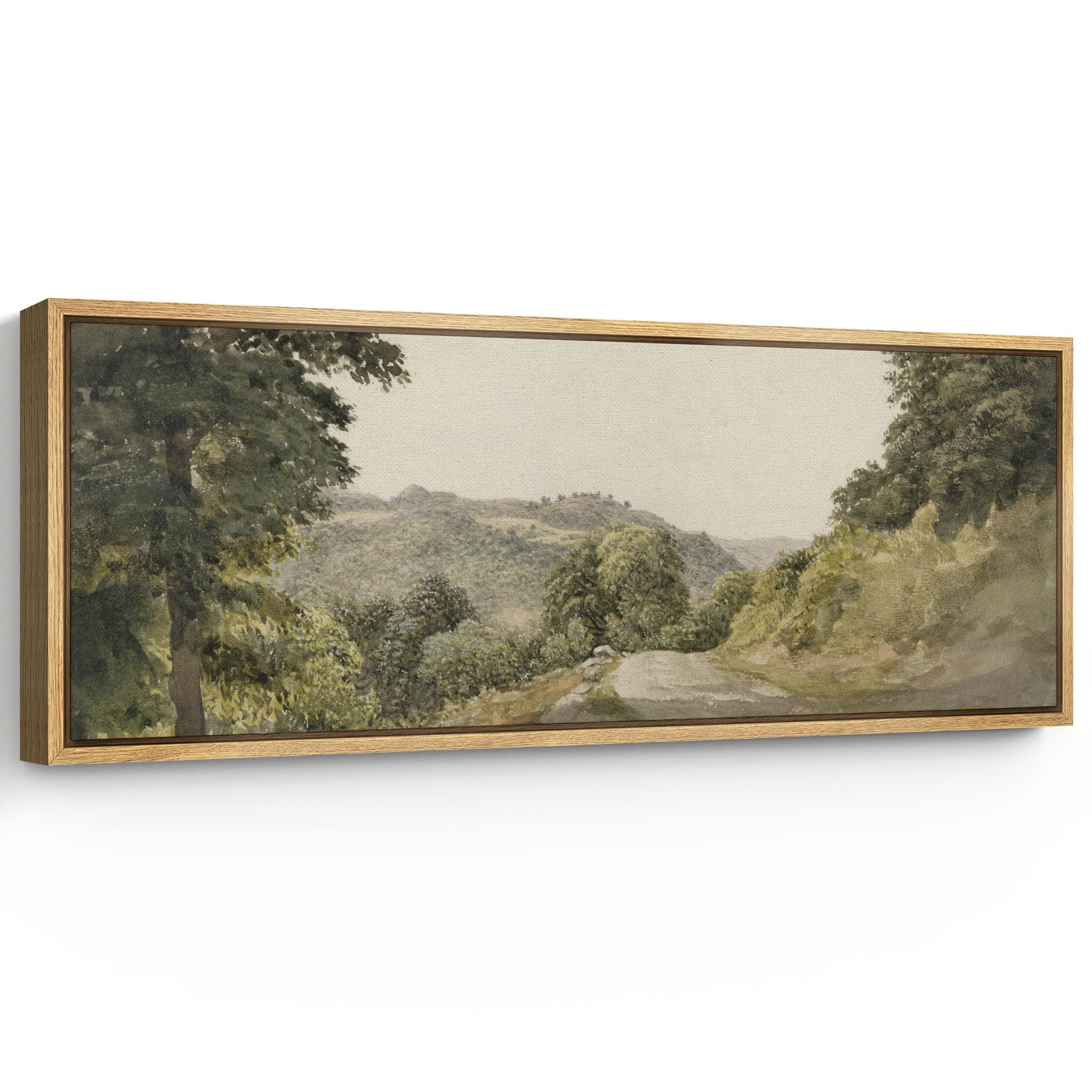 SIGNFORD Large Framed Canvas Print Wall Art Scenic Mountain Road Serene Green Landscape with Tree... | Amazon (US)