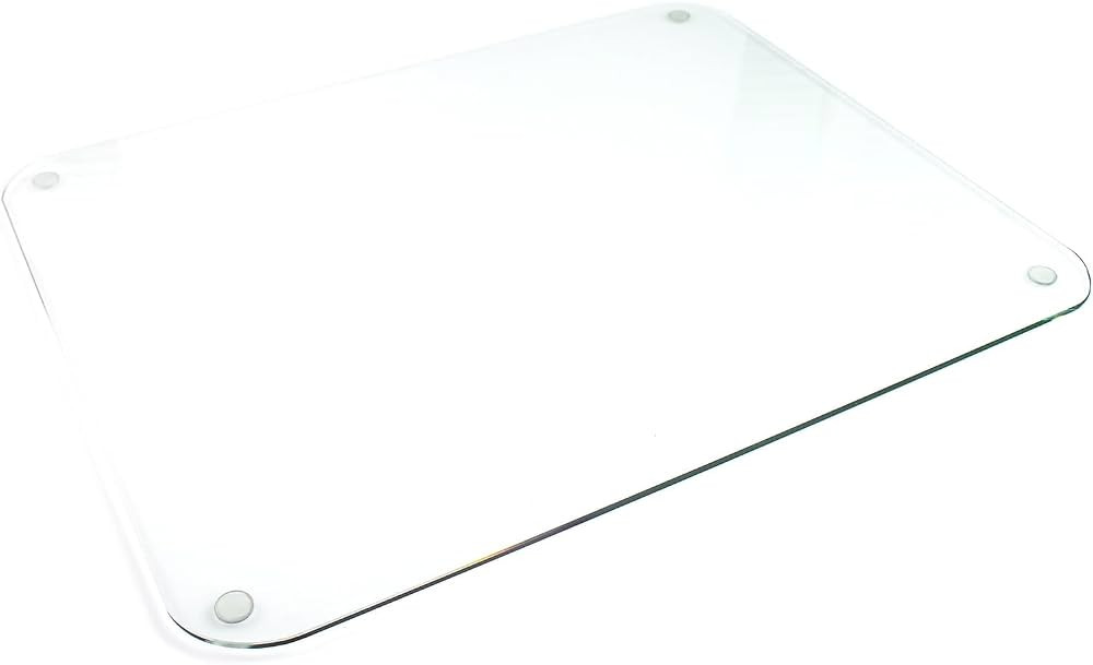 Floortex Glaciermat Reinforced Glass Executive Desk Mat 19" x 24" (FCDE1924G) | Amazon (US)