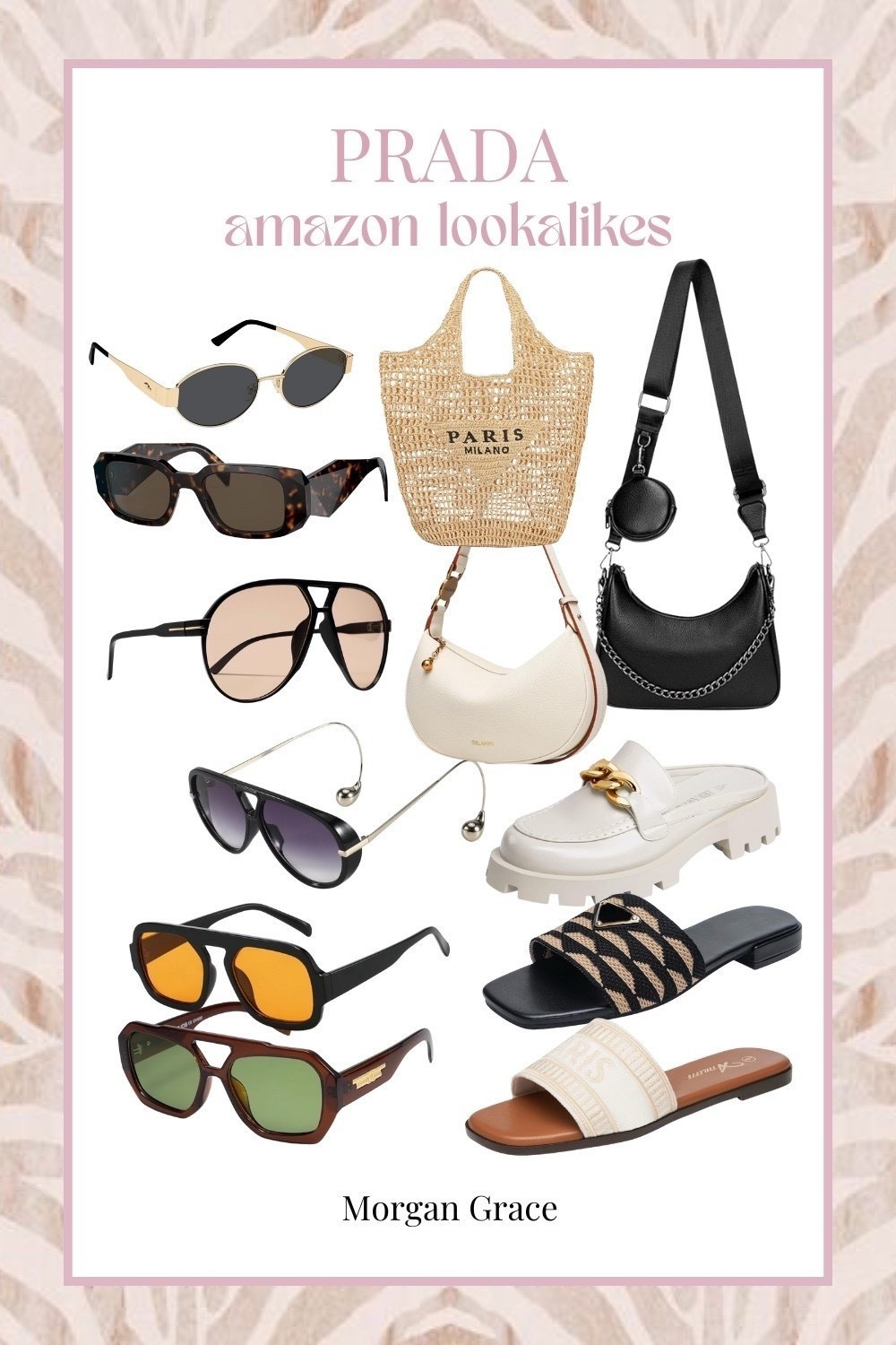 prada amazon lookalikes, amazon designer lookalikes, amazon designer dupes, amazon designer inspired, designer dupes amazon, affordable designer dupes, luxury look for less, high end dupes on amazon

prada sunglasses dupe, prada inspired sunglasses, prada sunglasses lookalike, oversized sunglasses dupe, trendy sunglasses women, amazon sunglasses under $50, orange sunglasses, black sunglasses, statement sunglasses

prada shoes dupe, prada inspired shoes, prada shoes lookalike, designer shoes dupe, designer inspired shoes, designer shoes lookalike, amazon sandals women, designer sandals dupe, strappy sandals, black sandals, white sandals, summer sandals women, chic sandals

prada bag dupe, prada inspired bag, prada bag lookalike, designer purse dupe, designer inspired purse, designer purse lookalike, amazon bags under $100, affordable handbags, black purse, white purse, woven bag, summer tote bag, mini shoulder bag, everyday purse

amazon fashion finds, amazon must haves women, amazon fashion under $50, amazon outfits women, affordable fashion finds, budget friendly style, trendy amazon fashion, viral amazon finds

summer outfit ideas women, vacation outfits women, beach vacation outfits, casual chic outfits, everyday outfit inspo, minimal chic style, neutral outfits women

capsule wardrobe women, wardrobe essentials women, timeless fashion pieces, closet staples women

amazon designer dupes 2026, trending amazon fashion 2026, spring summer fashion 2026

#LTKTravel #LTKootd #LTKSeasonal