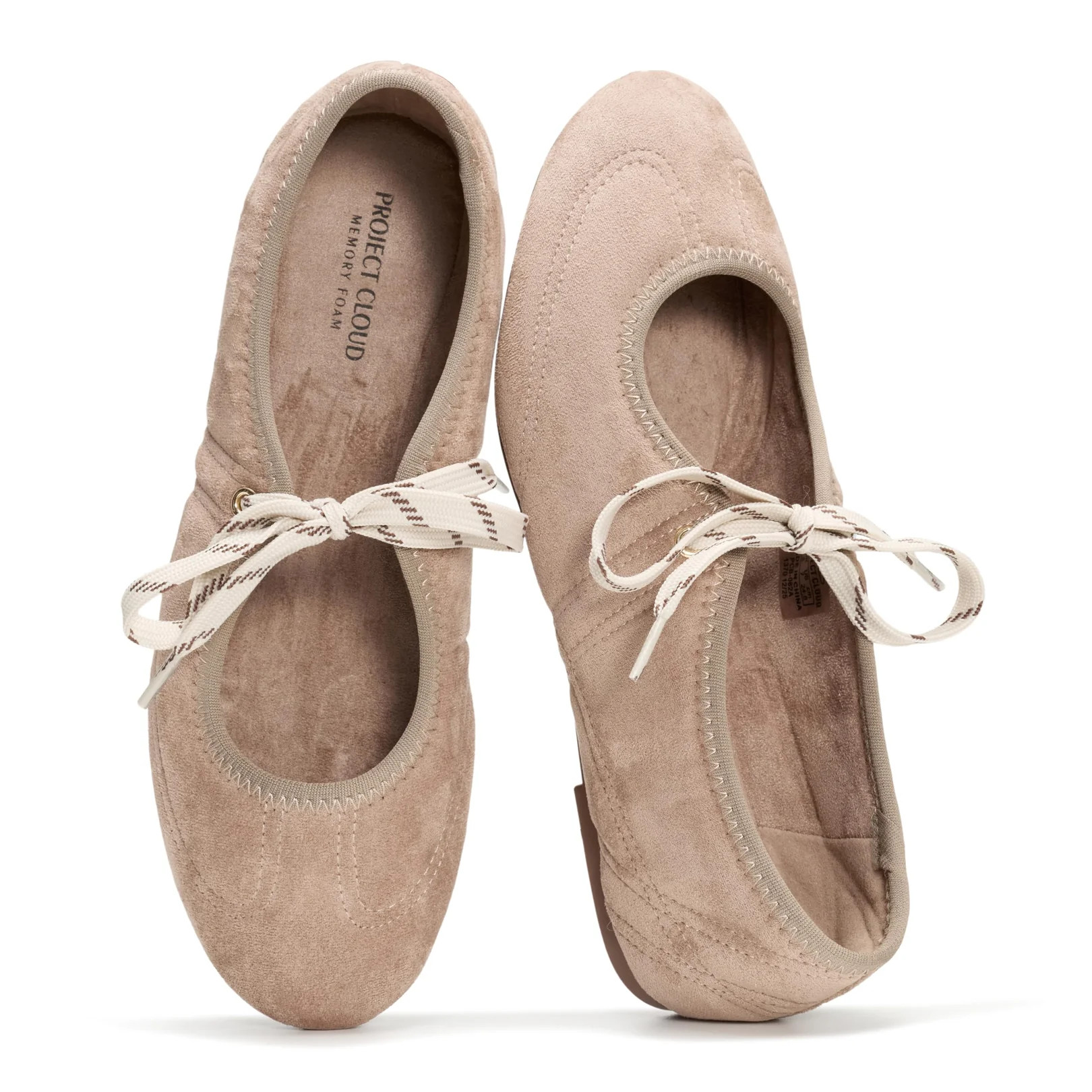 Women's Leather Ballet Flats | Memory Foam Comfort | Project Cloud