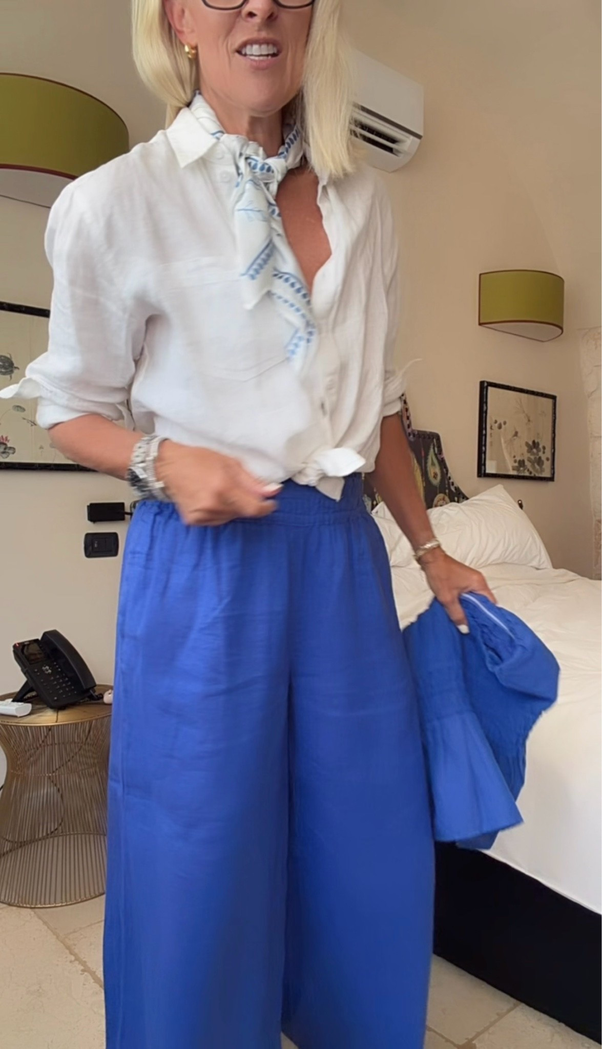 Mixing this linen set up with a linen button up for the first part of the day 

Blue set - XS
Top tts 

Italy outfits ￼

#LTKdayinmylife #LTKOver40 #LTKTravel