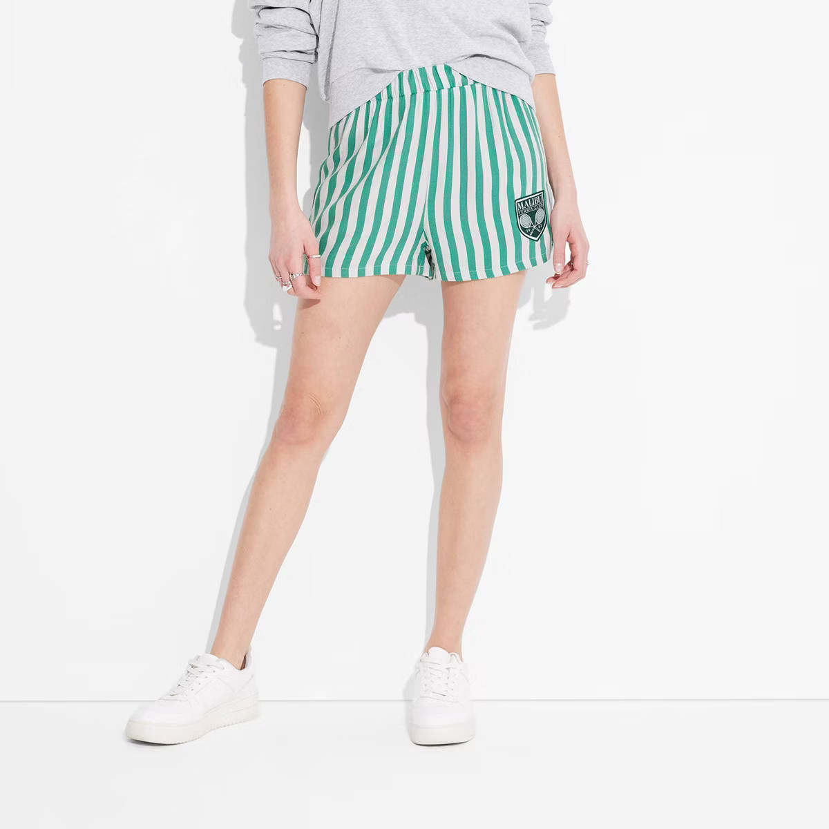 Women's Malibu Tennis Club Graphic Shorts - White | Target