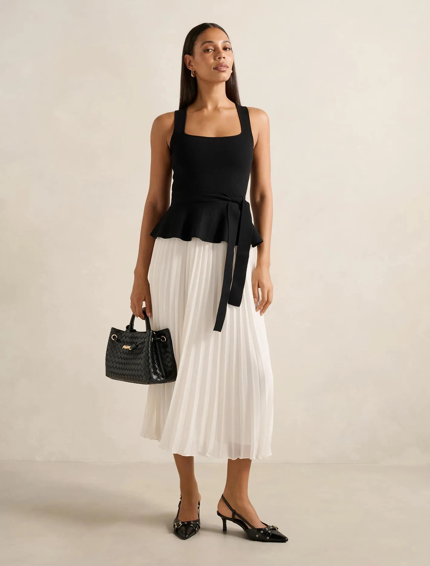 Peony Pleat Mixed Dress | Ever New (CA)