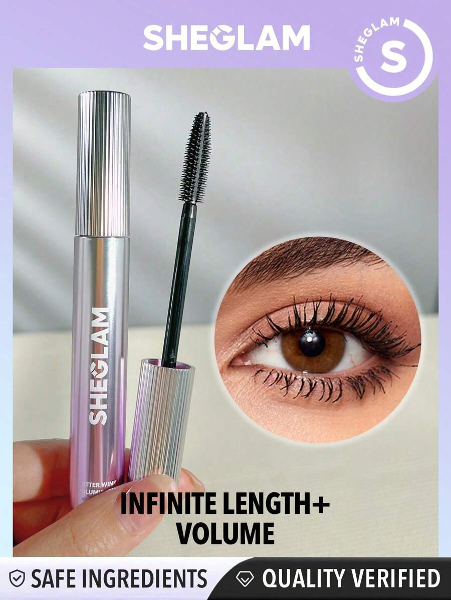 SHEGLAM Flutter Wink Volumizing Mascara Volumizing Lengthening Long-Lasting No Smudge Thick Lengt... | SHEIN