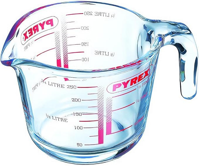 Pyrex Classic Glass Measuring Jug High Heat Resistance 0.25 Litre Transparent (Pack of 2) | Amazon (UK)