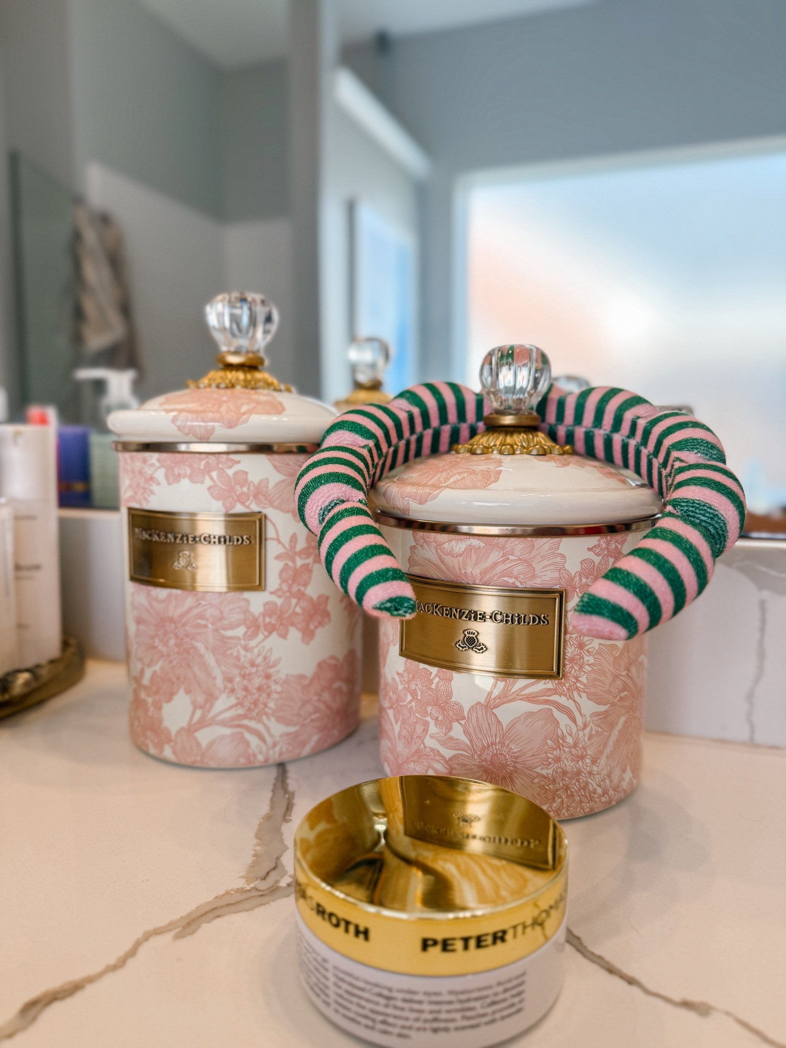 New bathroom canisters! Romanticizing every corner of my home 🌸 

#LTKHome