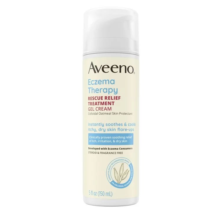 Aveeno Eczema Therapy Rescue Relief Treatment Body Gel Cream, Steriod Free Lotion, Fragrance Free... | Walmart (US)