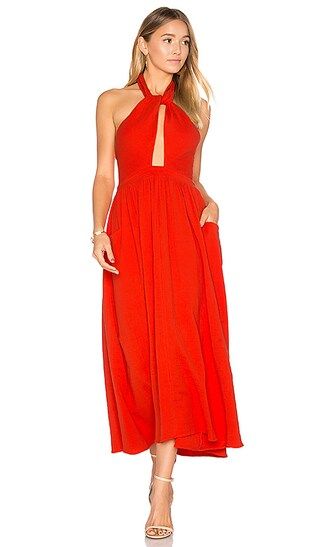 Mara Hoffman Knot Front Dress in Poppy | Revolve Clothing
