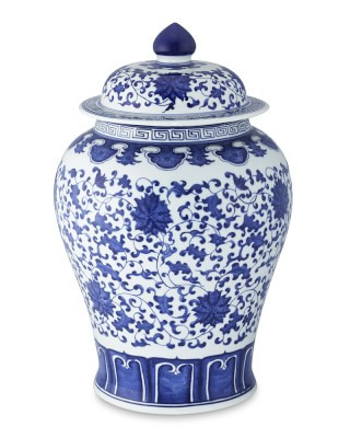 Blue &amp; White Ginger Jar with Lid, 16" Urn | Williams-Sonoma