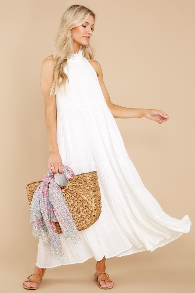 Take Me Dancing White Maxi Dress- Spring Dresses | Red Dress 