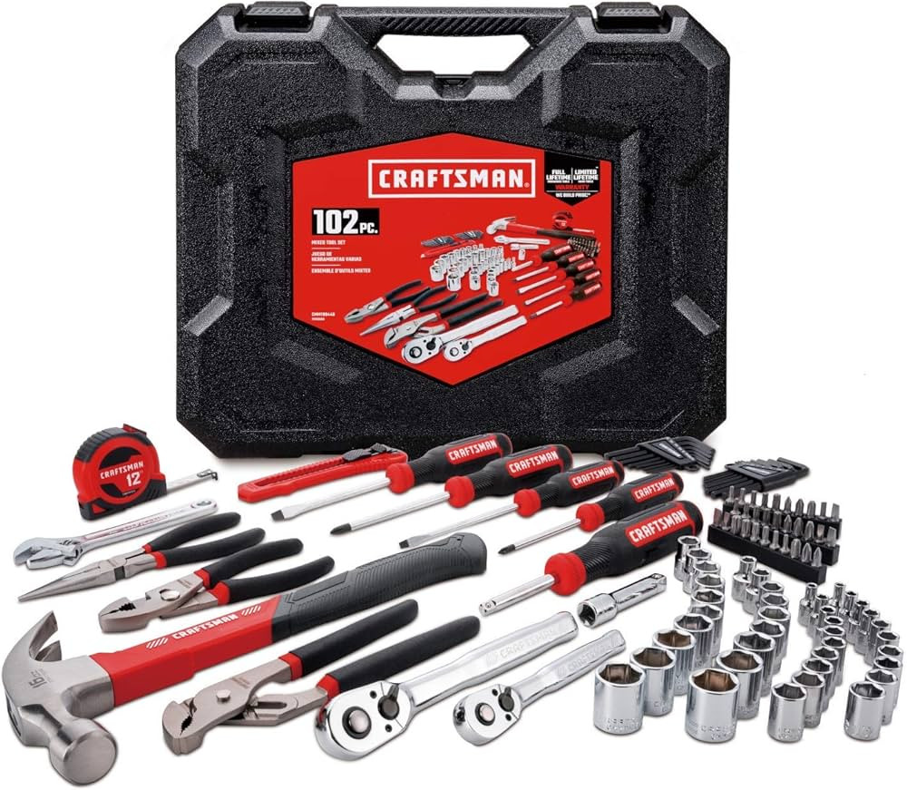 CRAFTSMAN Home Tool Set / Mechanics Tools Kit, 102-Piece (CMMT99448), Black | Amazon (US)