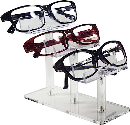 Mooca 3 Tier Acrylic Eyeglasses Frame Stand, Sunglasses Rack, Sunglasses Stand Acrylic Sunglasses... | Amazon (US)