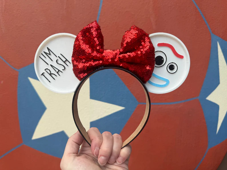 Forky park Mouse Ears, Toy Story Forky Inspired 3D Printed Ears, Forky Mouse Ears, I am Trash for... | Etsy (Global)