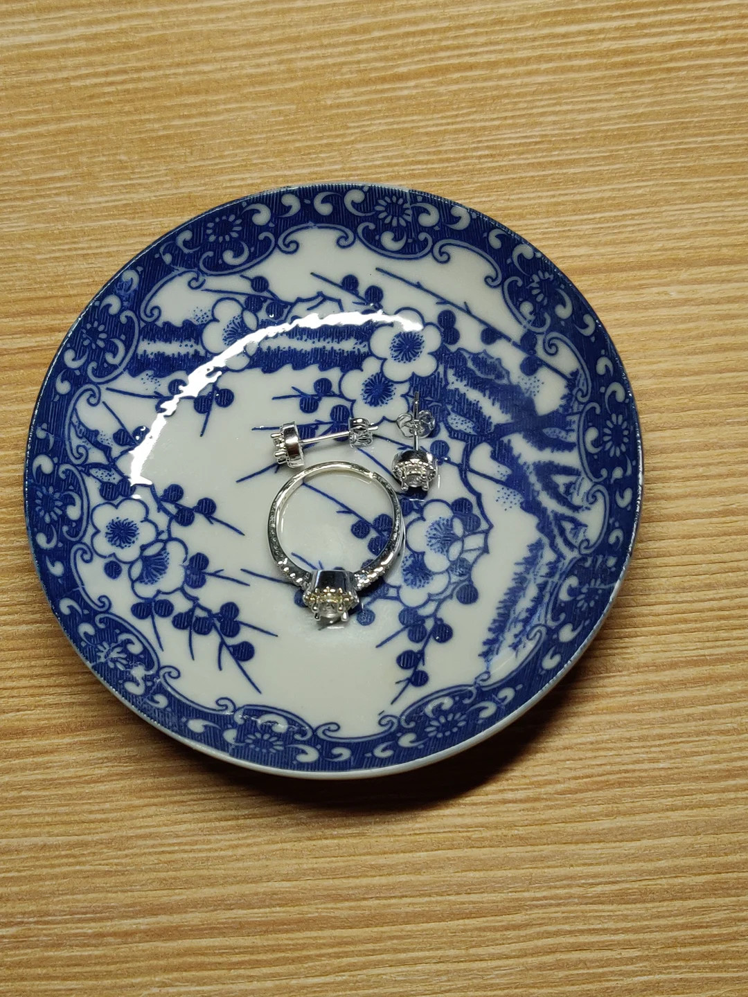 Small Trinket Dish, Ring Dish Holder, Vintage Jewelry Tray, Small Porcelain Dish Blue Handmade - ... | Etsy (US)