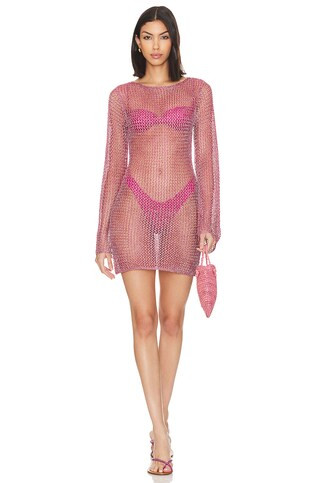 superdown Gaia Mini Dress in Pink Metallic from Revolve.com | Revolve Clothing (Global)