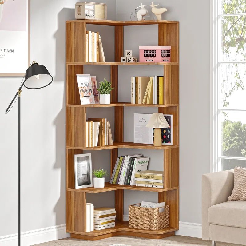 Nyajiah Corner Bookcase | Wayfair North America