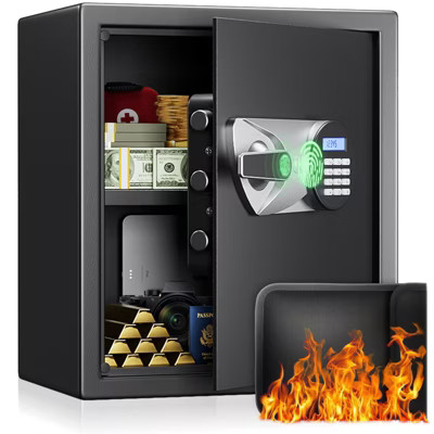 GOTGELIF 1.5 Cuft Fireproof Biometric Safe Box with Hidden Design & Digital Keypad for Home & Off... | Target