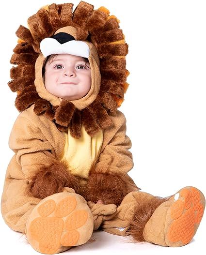 Amazon.com: Spooktacular Creations Baby Unisex Fluffy Lion Costume Lion Animal Jumpsuit for Baby ... | Amazon (US)
