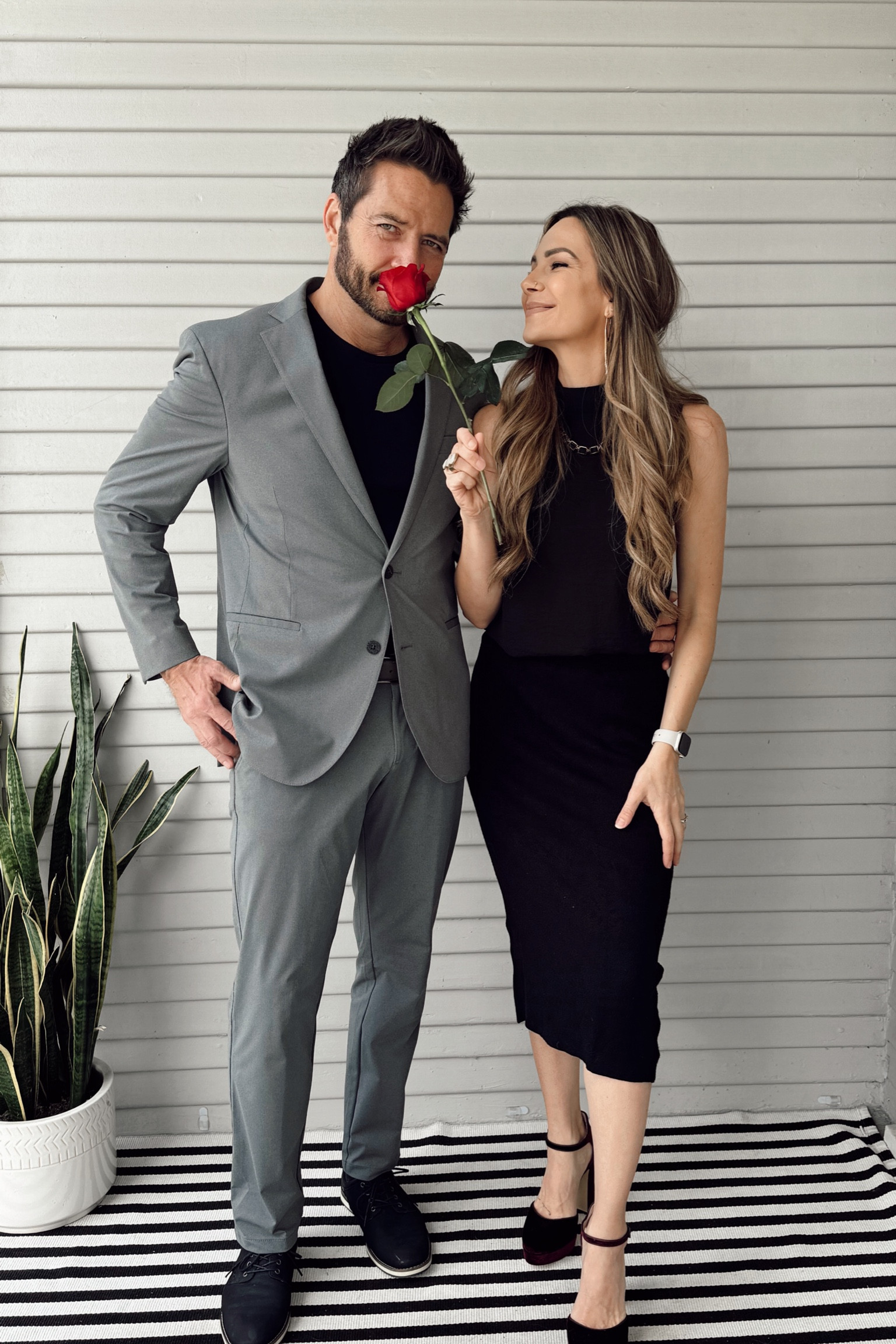 Date night outfit for couples! This is the perfect classy black monochromatic look that means romance is on the horizon  

#LTKfindsunder50 #LTKworkwear #LTKshoecrush