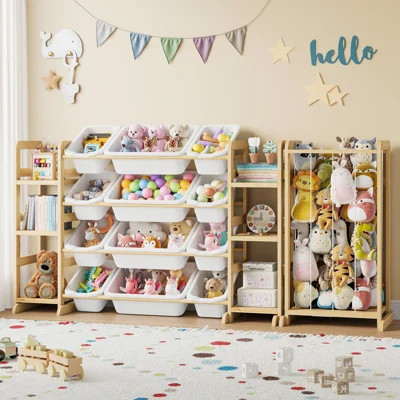 Toy Storage Organizer With 12 Bins, Toy Organizers And Storage With 6 Shelves And Bookshelf For Playroom, Bedroom, Nursery | Wayfair North America