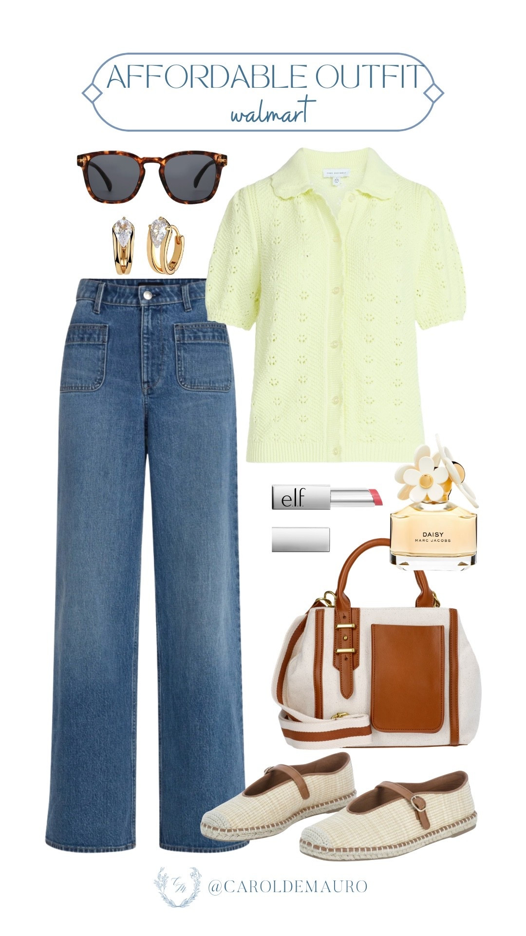 Elevate your everyday style with these Walmart finds! You can easily recreate this look by pairing textured knits with classic denim. Don't forget to finish it off with a signature scent like Marc Jacobs Daisy to feel extra put-together.

spring look, affordable style, casual chic, brunch outfit, pinterest inspo, fashion accessories, mom fits, outfit inspo

#LTKU #LTKSeasonal #LTKootd