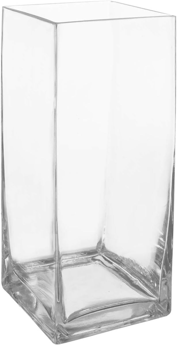 Royal Imports Flower Glass Vase Decorative Centerpiece for Home or Wedding Tall Rectangle Shape, ... | Amazon (US)
