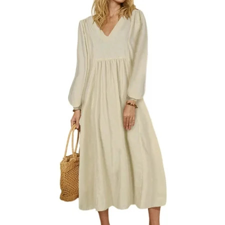 Long Sleeve A line dress | Walmart (US)