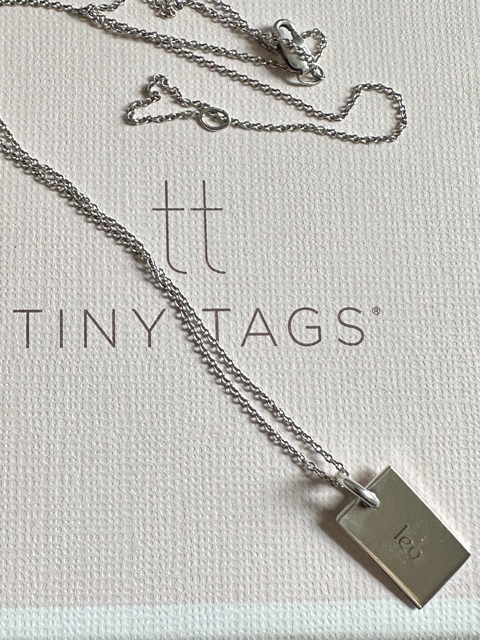 Tiny Tags is 20% off for Cyber Week! Got this mini dog tag necklace 3 years ago when Leo was born and still wear it every day 😍 the perfect personalized gift, classic name necklace! I’m wearing the 18in chain

#LTKCyberWeek #LTKfindsunder100 #LTKbaby
