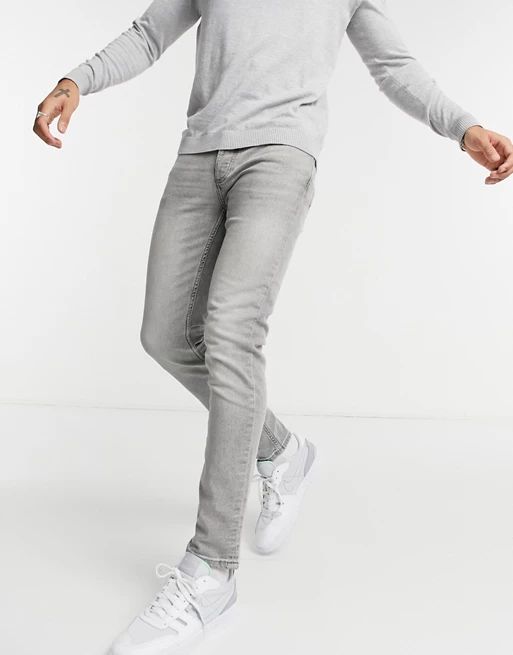 Topman skinny jeans in grey | ASOS (Global)