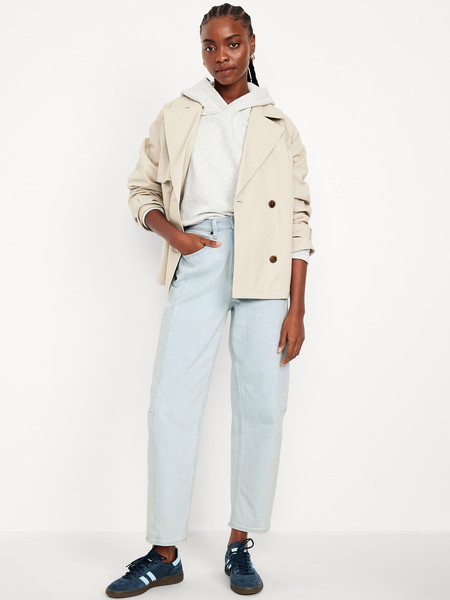 High-Waisted Barrel Ankle Jeans | Old Navy (US)