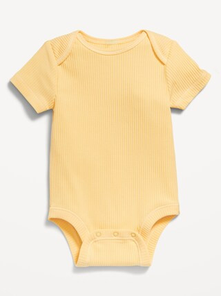 Unisex Printed Ribbed Short-Sleeve Bodysuit for Baby | Old Navy (US)