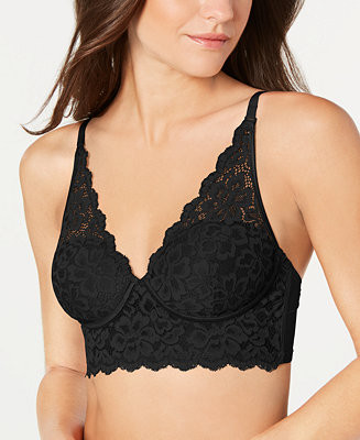 Maidenform Pure Comfort Lace & Mesh Longline Wireless Bralette DM1188 - Macy's | Macy's
